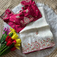 Elegant Fandy Silk Hand Embroidery Work Saree for Wedding and Festive Occasions