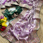 Elegant Fandy Silk Hand Embroidery Work Saree for Wedding and Festive Occasions