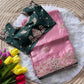 Elegant Fandy Silk Hand Embroidery Work Saree for Wedding and Festive Occasions