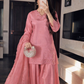 Elegant Farsi Salwar Suit Set with Embroidery for Festive and Party Wear