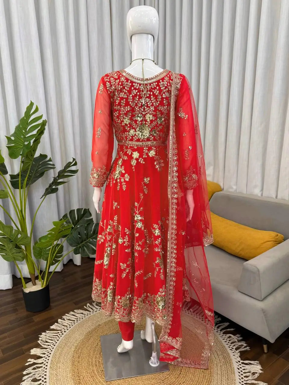 Elegant Faux Georgette Anarkali Suit for Festive, Wedding and Occasion Wear