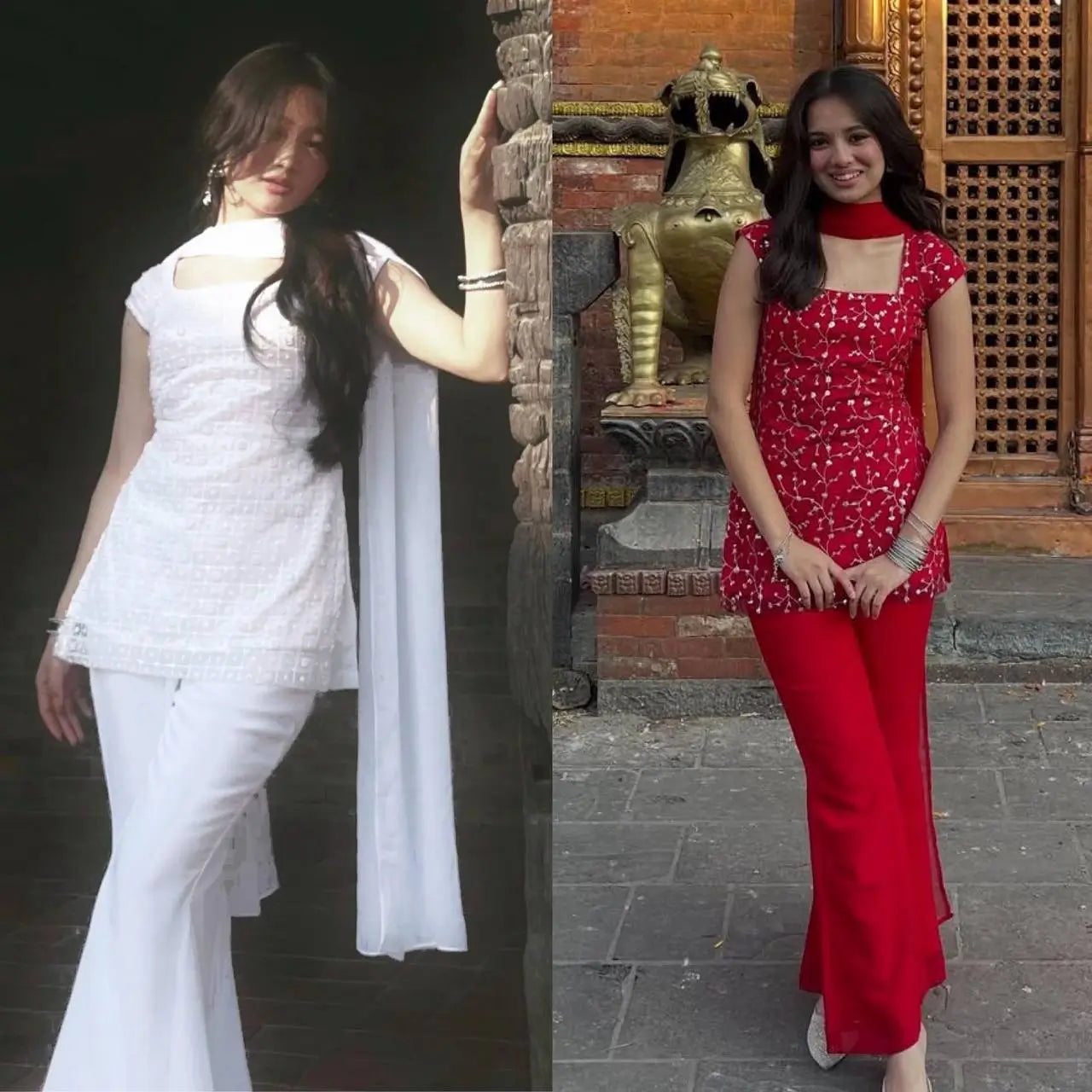 Elegant Faux Georgette Bootcut Suit Set for Festive and Party Wear