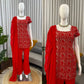 Elegant Faux Georgette Bootcut Suit Set for Festive and Party Wear
