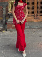 Elegant Faux Georgette Bootcut Suit Set for Festive and Party Wear