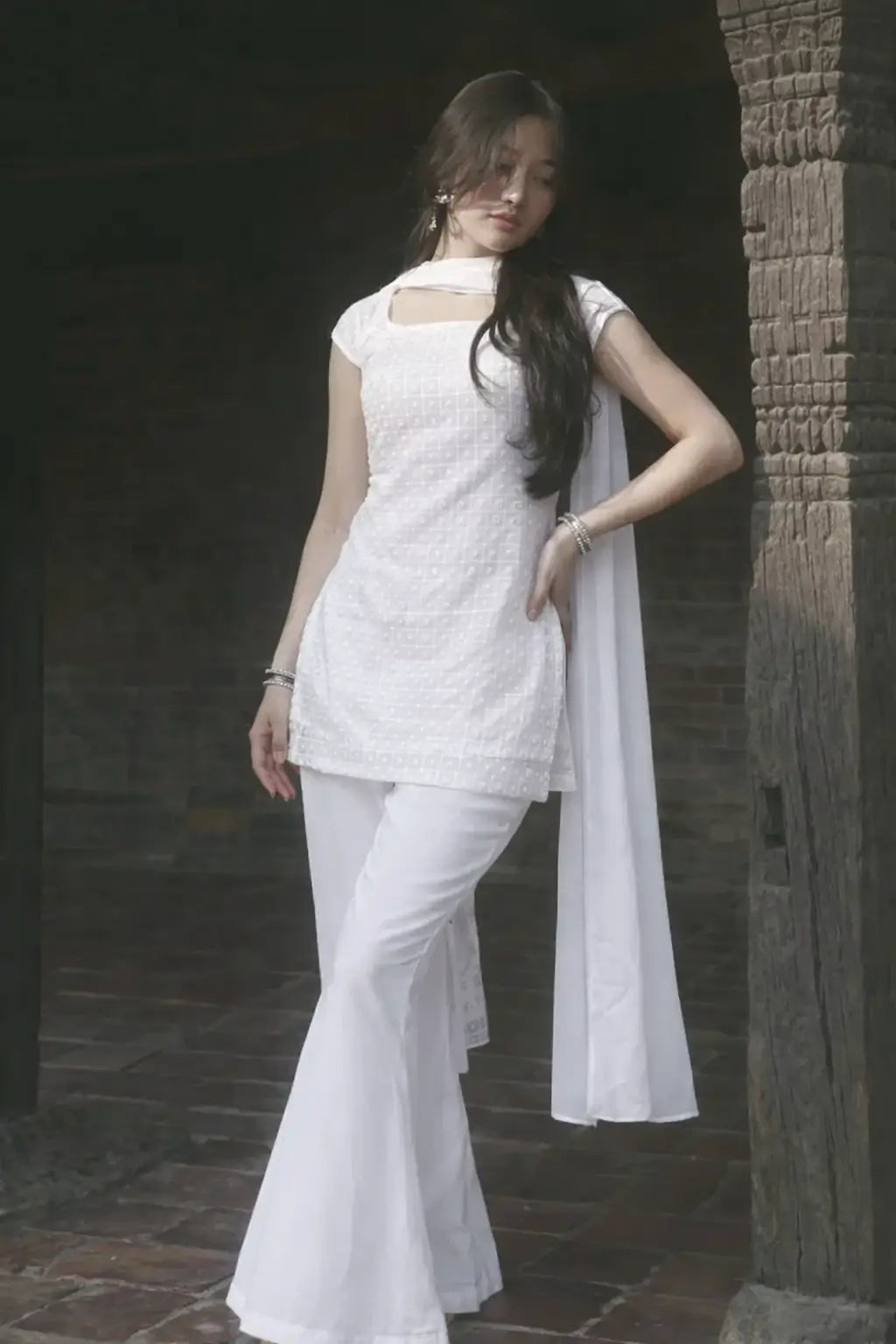 Elegant Faux Georgette Bootcut Suit Set for Festive and Party Wear