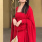 Elegant Faux Georgette Gown Pant Dupatta Set for Festive and Occasion Wear
