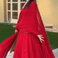 Elegant Faux Georgette Gown Pant Dupatta Set for Festive and Occasion Wear