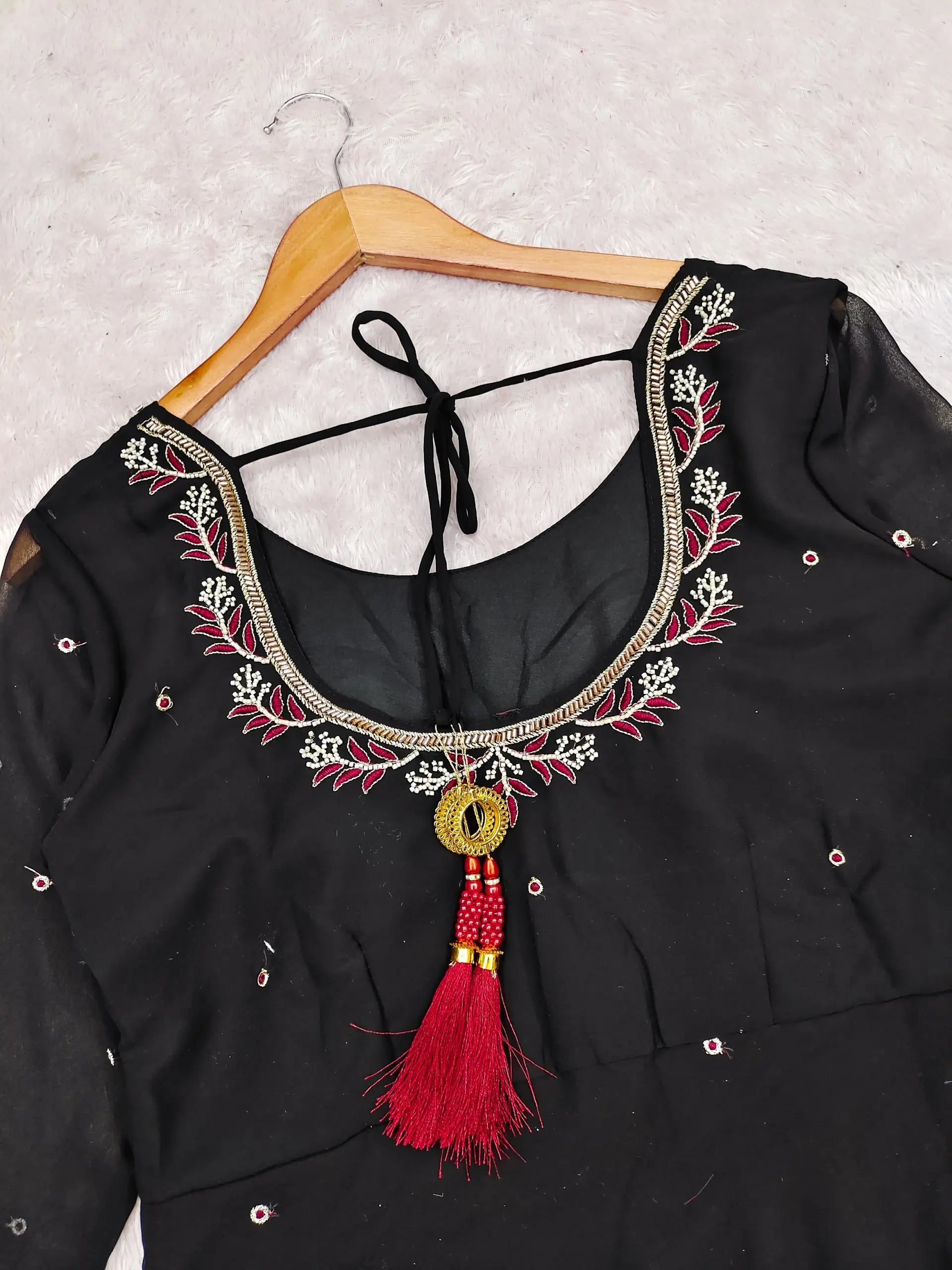 Elegant Faux Georgette Gown Pant Dupatta Set for Festive and Occasion Wear