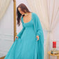 Elegant Faux Georgette Gown Pant Dupatta Set for Festive and Occasion Wear