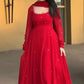 Elegant Faux Georgette Gown Pant Dupatta Set for Festive and Occasion Wear