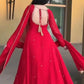 Elegant Faux Georgette Gown Pant Dupatta Set for Festive and Occasion Wear
