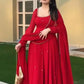 Elegant Faux Georgette Gown Pant Dupatta Set for Festive and Occasion Wear