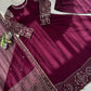 Elegant Faux Georgette Gown Set for Festive and Wedding Occasions