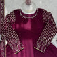 Elegant Faux Georgette Gown Set for Festive and Wedding Occasions