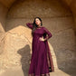 Elegant Faux Georgette Gown Set for Festive and Wedding Occasions