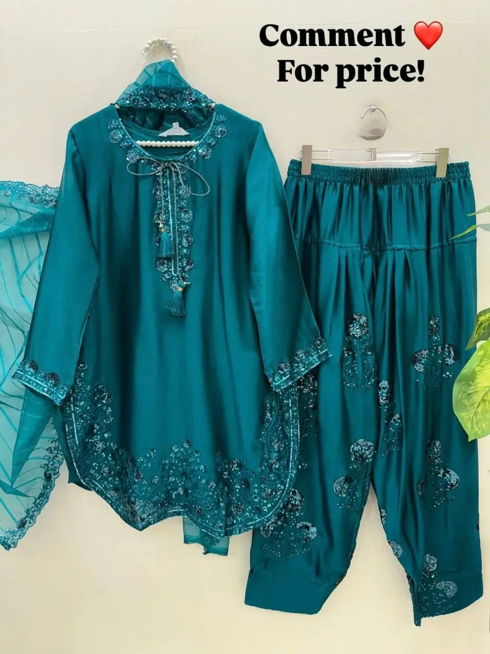 Elegant Faux Georgette Palazzo Suit Set for Festive and Occasion Wear