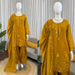 Elegant Faux Georgette Palazzo Suit Set for Festive and Occasion Wear