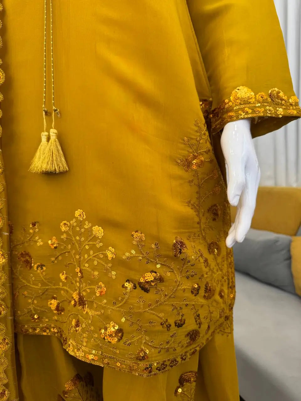 Elegant Faux Georgette Palazzo Suit Set for Festive and Occasion Wear