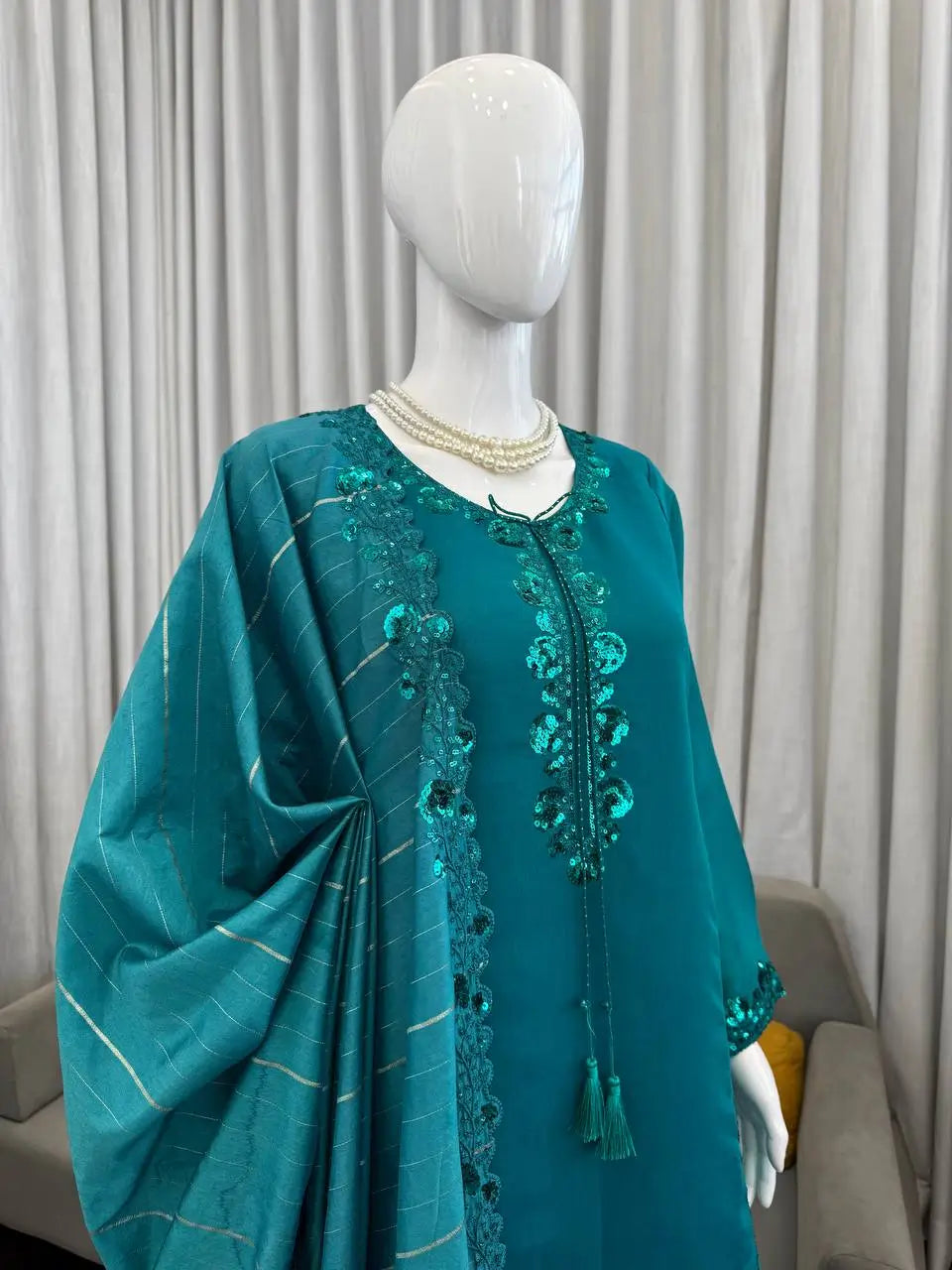 Elegant Faux Georgette Palazzo Suit Set for Festive and Occasion Wear