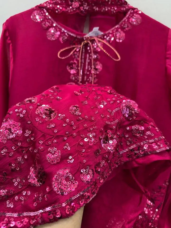 Elegant Faux Georgette Palazzo Suit Set for Festive and Occasion Wear
