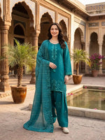 Elegant Faux Georgette Palazzo Suit Set for Festive and Occasion Wear