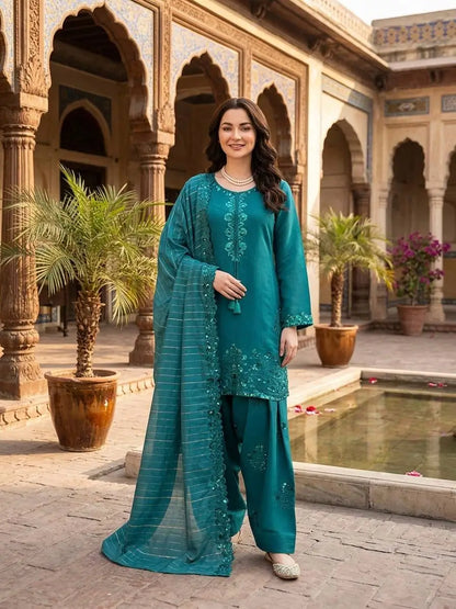 Elegant Faux Georgette Palazzo Suit Set for Festive and Occasion Wear