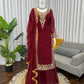 Elegant Faux Georgette Palazzo Suit Set for Festive and Wedding Wear
