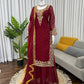 Elegant Faux Georgette Palazzo Suit Set for Festive and Wedding Wear