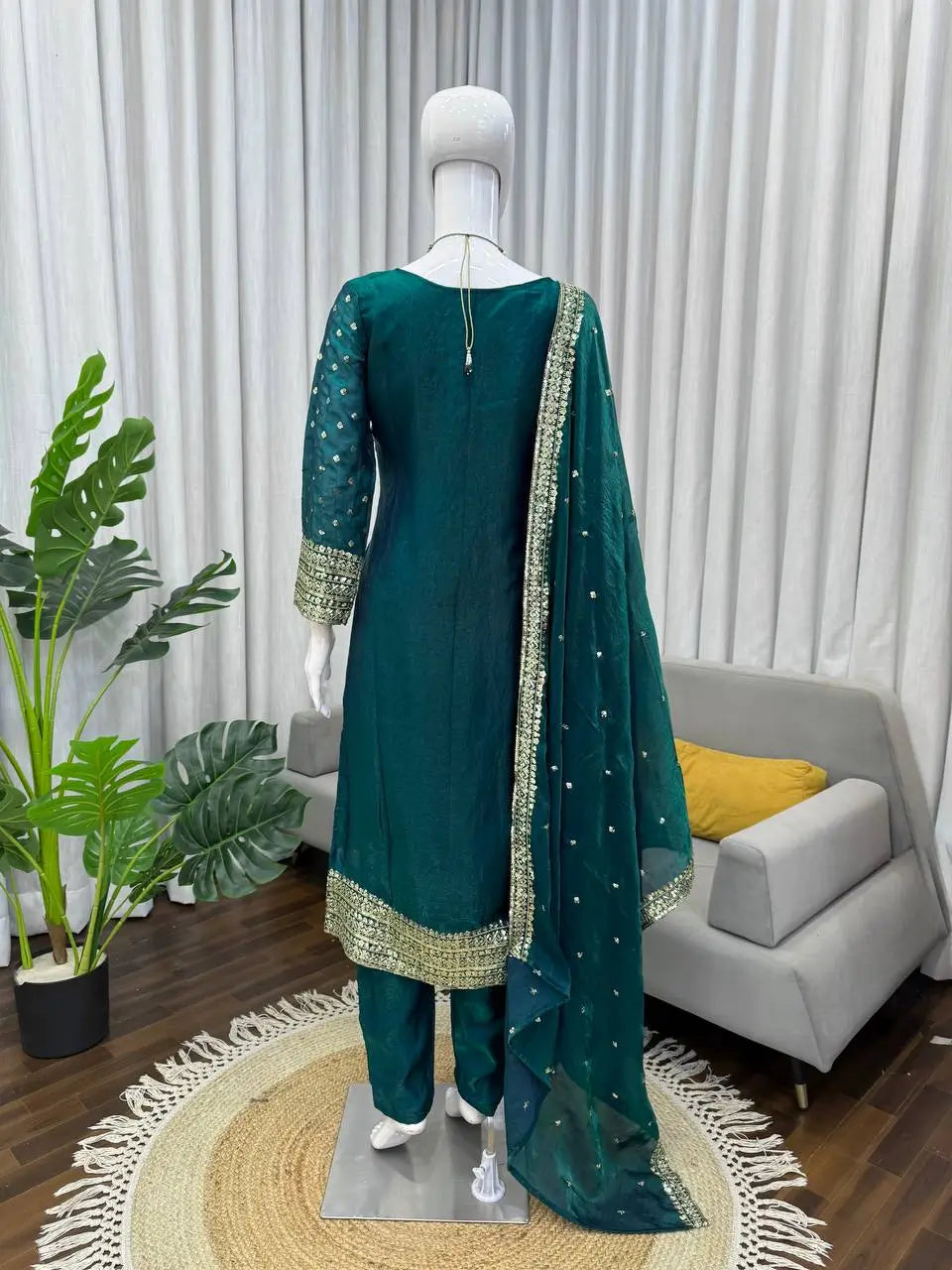 Elegant Fendy Silk Embroidered Kurta Set for Festive and Wedding Wear