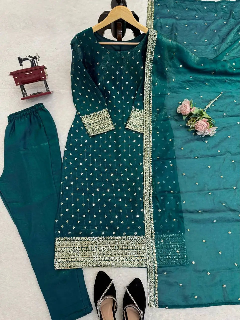 Elegant Fendy Silk Embroidered Kurta Set for Festive and Wedding Wear