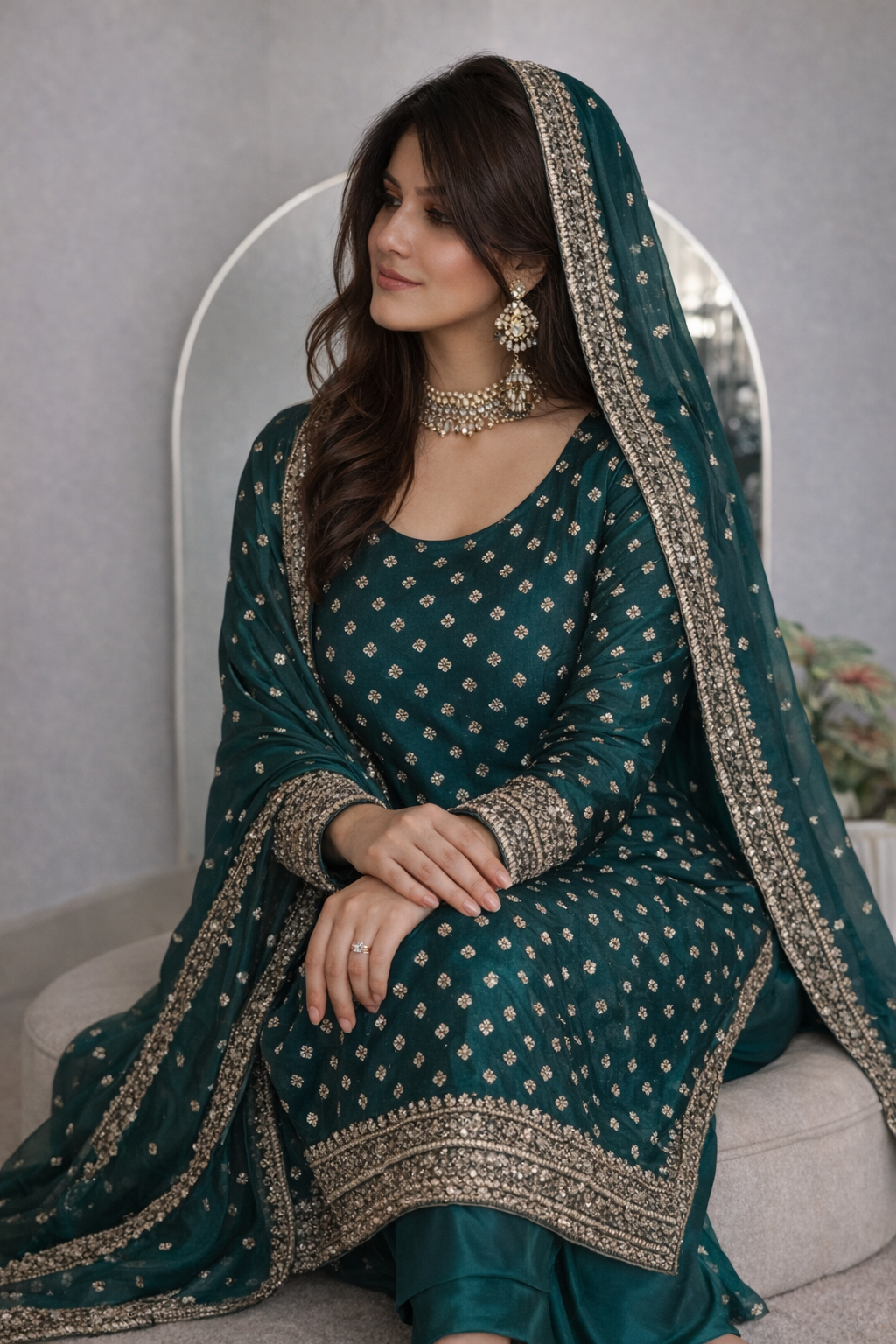 Elegant Fendy Silk Embroidered Kurta Set for Festive and Wedding Wear
