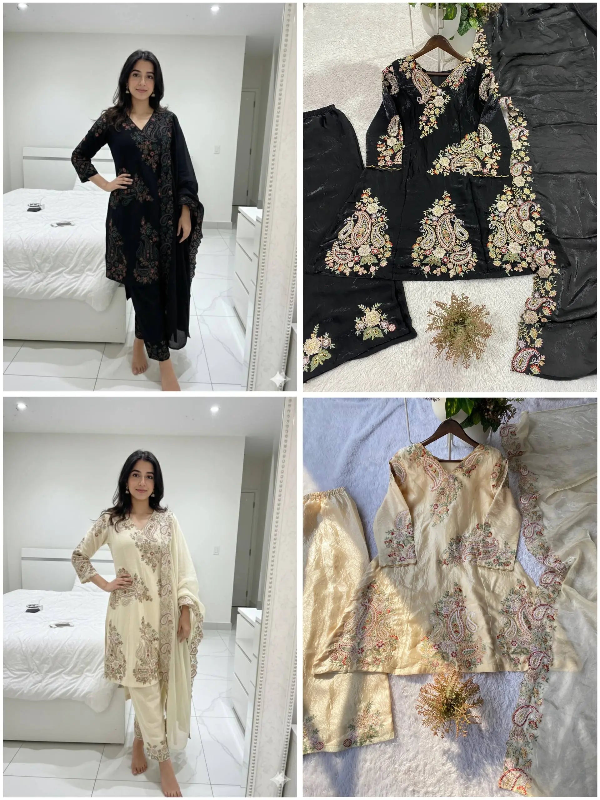 Elegant Fendy Silk Embroidered Suit Set for Festive and Party Wear