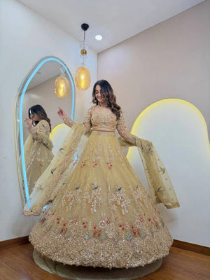 Elegant Fendy Silk Lehenga Choli Set for Wedding and Festive Occasions