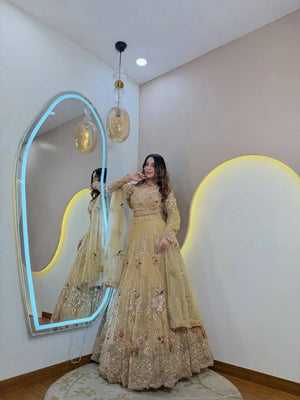 Elegant Fendy Silk Lehenga Choli Set for Wedding and Festive Occasions