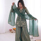 Elegant Fendy Silk Palazzo Suit Set for Festive and Occasion Wear