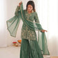 Elegant Fendy Silk Palazzo Suit Set for Festive and Occasion Wear