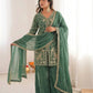 Elegant Fendy Silk Palazzo Suit Set for Festive and Occasion Wear