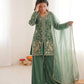 Elegant Fendy Silk Palazzo Suit Set for Festive and Occasion Wear