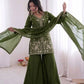 Elegant Fendy Silk Palazzo Suit Set for Festive and Occasion Wear