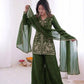 Elegant Fendy Silk Palazzo Suit Set for Festive and Occasion Wear