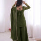 Elegant Fendy Silk Palazzo Suit Set for Festive and Occasion Wear