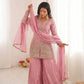 Elegant Fendy Silk Palazzo Suit Set for Festive and Occasion Wear