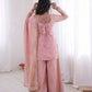 Elegant Fendy Silk Palazzo Suit Set for Festive and Occasion Wear
