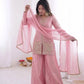 Elegant Fendy Silk Palazzo Suit Set for Festive and Occasion Wear