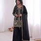 Elegant Fendy Silk Palazzo Suit Set for Festive and Occasion Wear