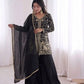 Elegant Fendy Silk Palazzo Suit Set for Festive and Occasion Wear