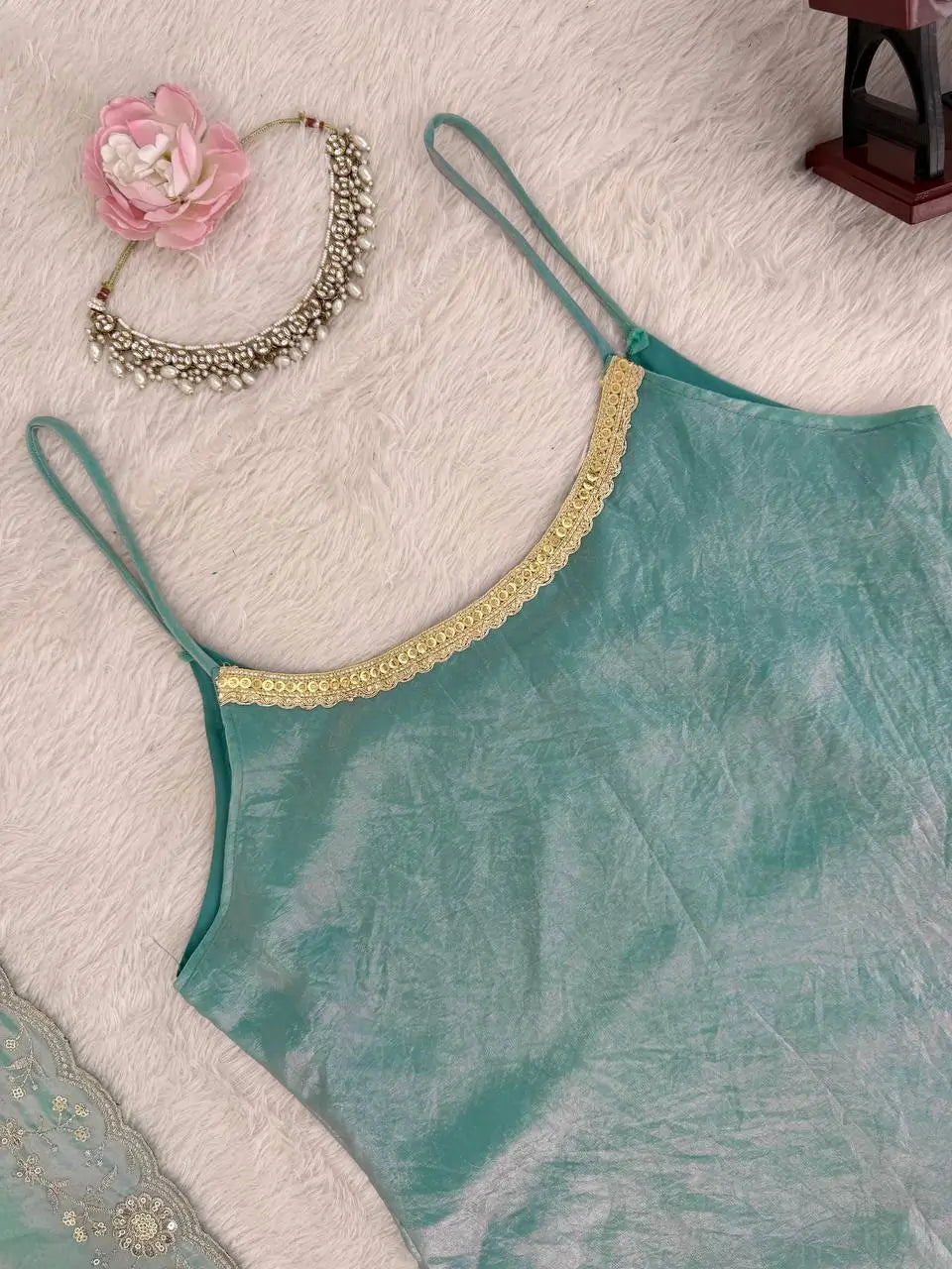 Elegant Fendy Silk Plazo Set for Festive and Wedding Wear
