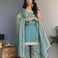 Elegant Fendy Silk Plazo Set for Festive and Wedding Wear