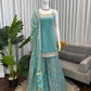Elegant Fendy Silk Plazo Set for Festive and Wedding Wear