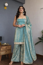 Elegant Fendy Silk Plazo Set for Festive and Wedding Wear